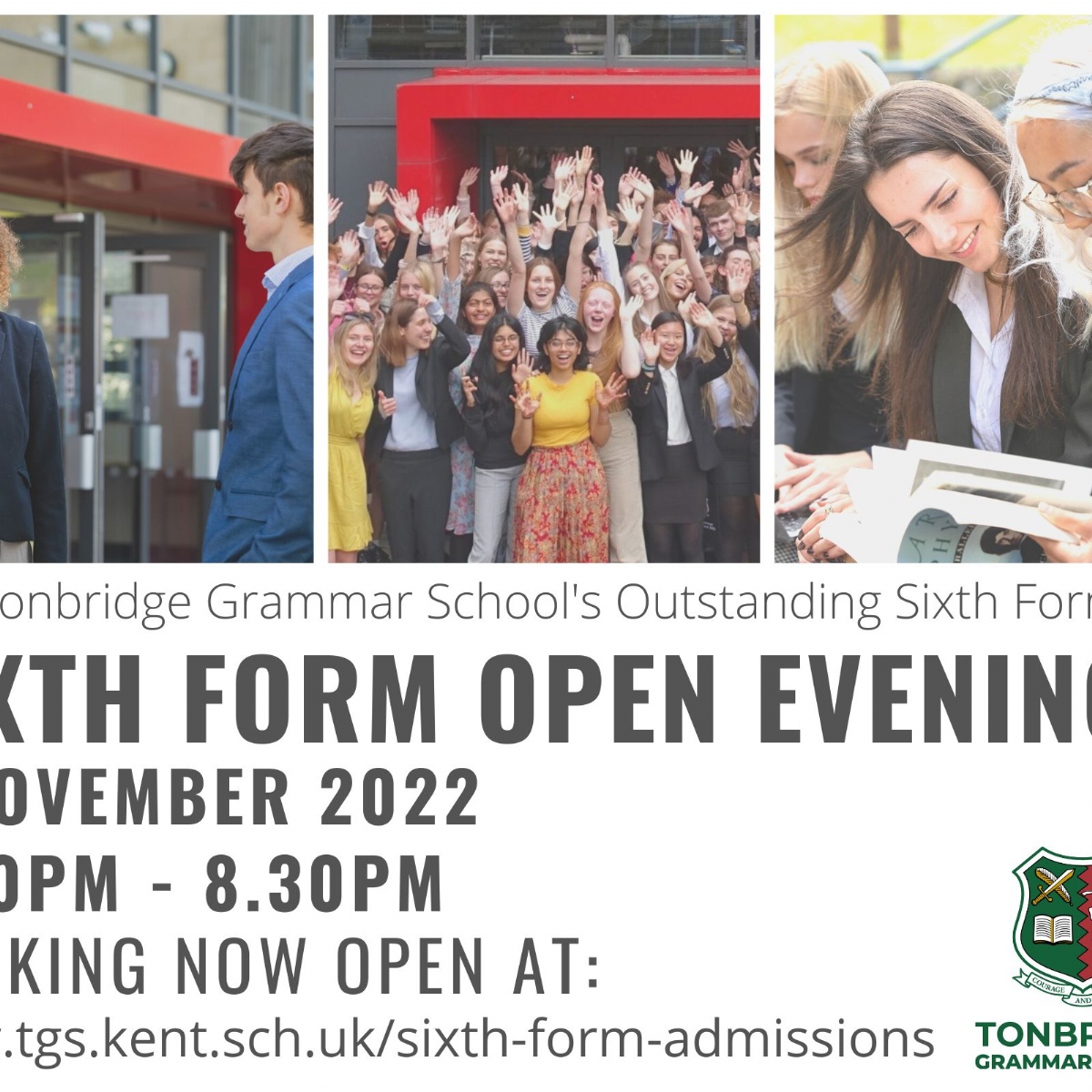 Tonbridge Grammar School Sixth Form Open Evening, 9 November 2022